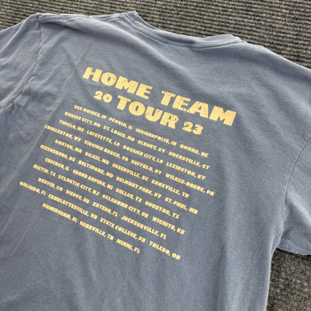 Thomas Rhett Home Team Tour 23 Mens Large Blue Comfort Colors Pocket T Shirt